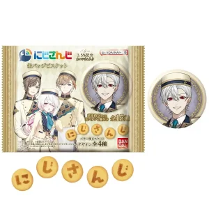 Bandai Nijisanji Badge Biscuit 12-Pack Collectible Snack Toy