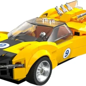 CaDA Shooting Star Heat Speed Racer Building Block Kit 175mm Yellow
