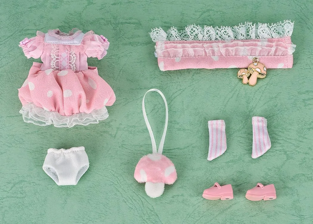 Good Smile Company Nendoroid Doll Outfit Set Mushroom Girl Pink Cloth Magnet Plastic - Image 2