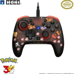 Hori Pokemon Pixel Art Wired HoriPad TURBO for Switch 2 in Red