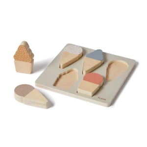 Ice Cream Puzzle, 5 pcs, Handpainted