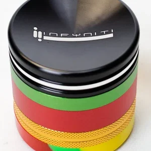 Infyniti 4 Part Aluminum Grinder With Silicone Container