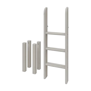 Ladder and Legs for High Bed 120 cm, Grey