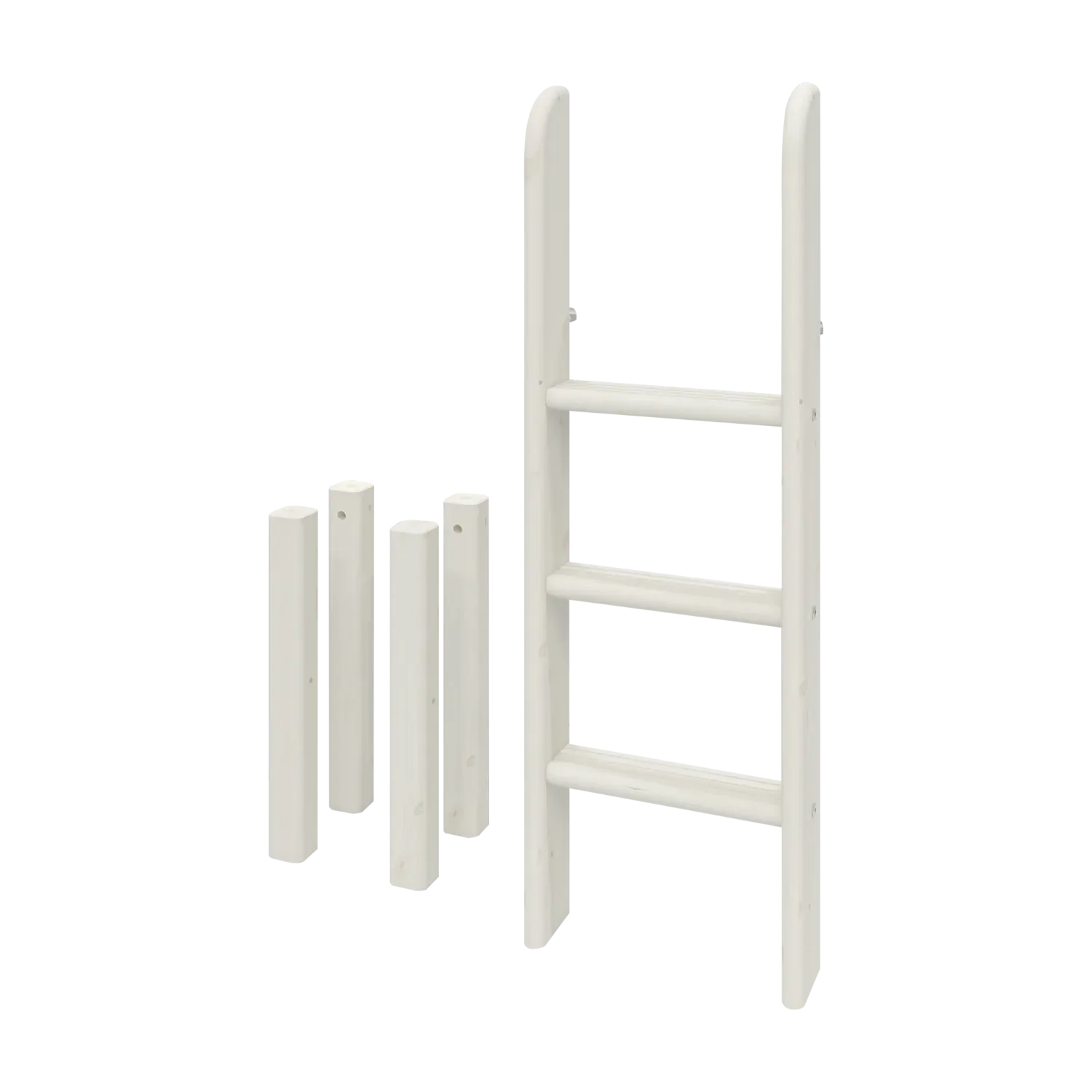 Ladder and Legs for High Bed 120 cm, White