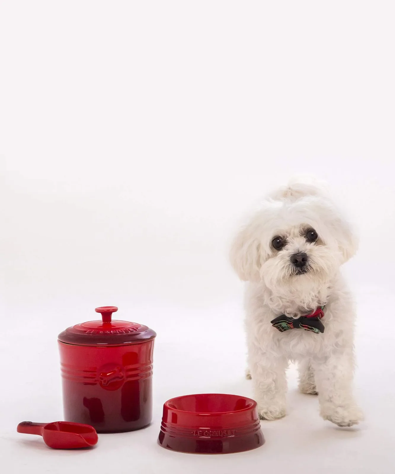 Le Creuset Natural Pink Pet Food Container with Scoop Official Japanese Product - Image 2
