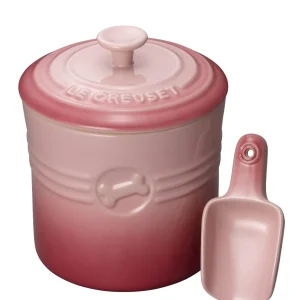 Le Creuset Natural Pink Pet Food Container with Scoop Official Japanese Product