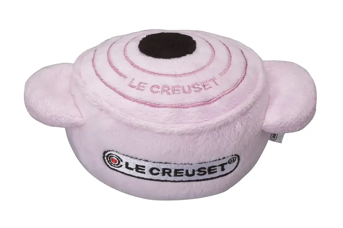 Le Creuset Pet Plush Toy Pink Sound-Making Official Japanese Release