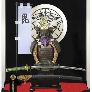Meister Japan Sengoku Samurai Armor Figure Uesugi Kenshin with Sword Case