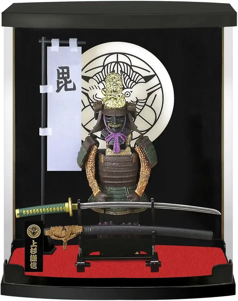 Meister Japan Sengoku Samurai Armor Figure Uesugi Kenshin with Sword Case