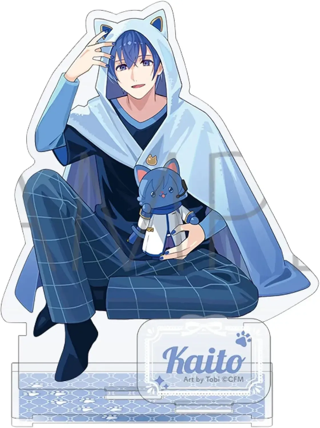 Movic Hatsune Miku KAITO Cat Acrylic Figure Stand 4.7x7.5"