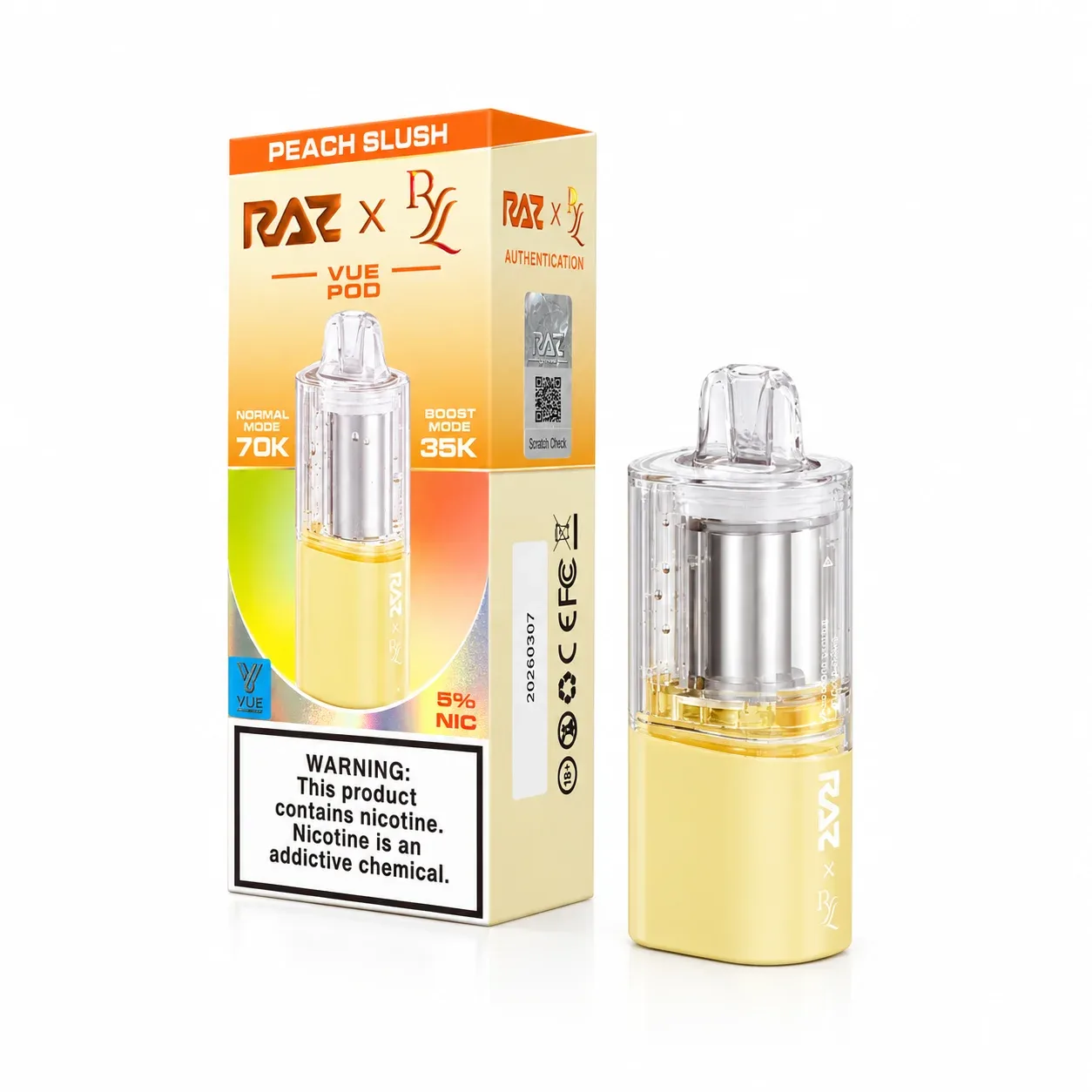 Peach Slush - RAZ x RYL Vue 70k Disposable Pod