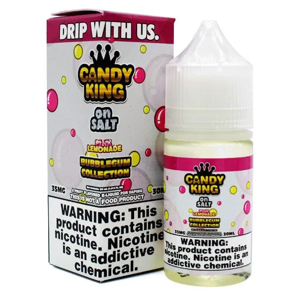 Pink Lemonade Bubblegum Collection 50mg Candy King Salt 30mL