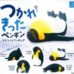Qualia Tsukarekitta Penguin Mascot Figure - Cute Collectible Desk Decor