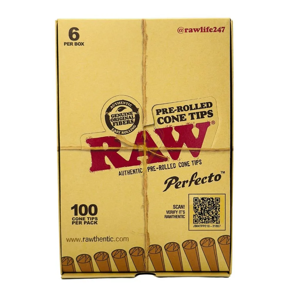 Raw 100ct Pre Rolled Cone Tips 6 Pack