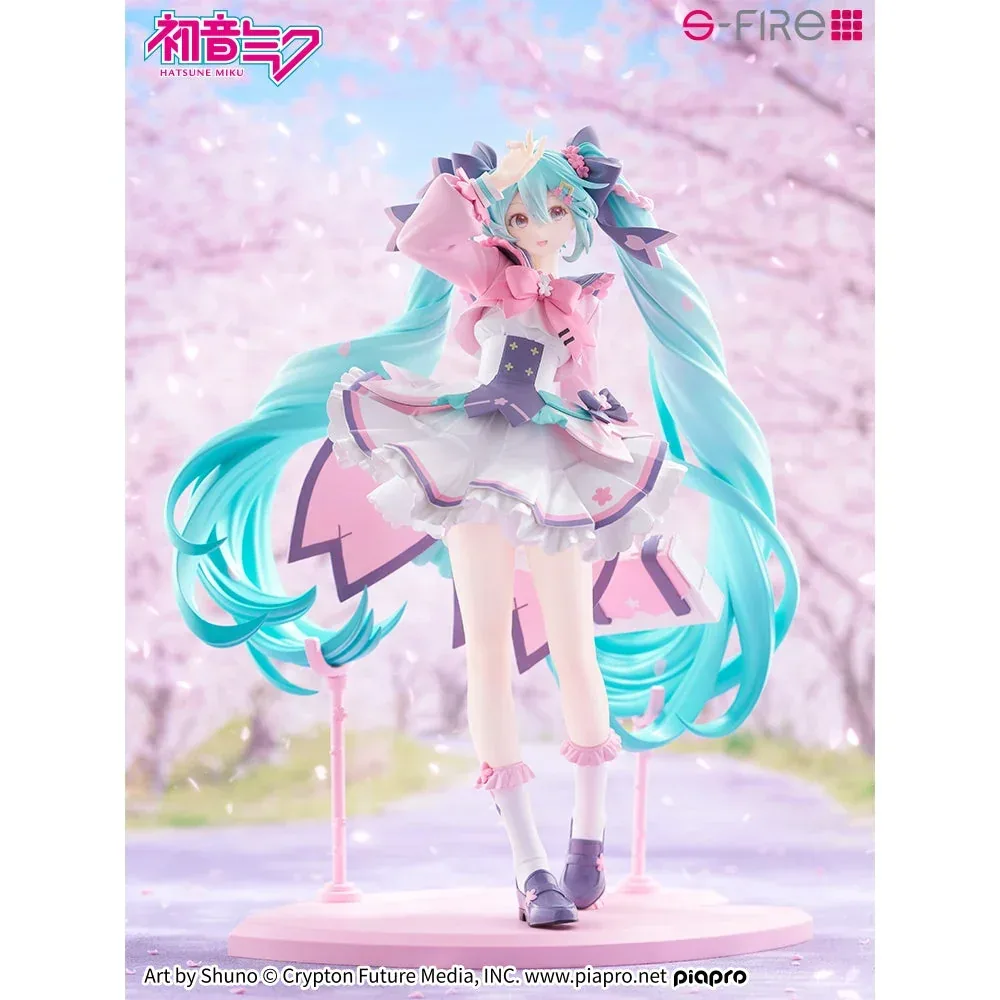 SEGA S-FIRE Hatsune Miku New School Year PVC 23cm Sakura Base Figure - Image 2
