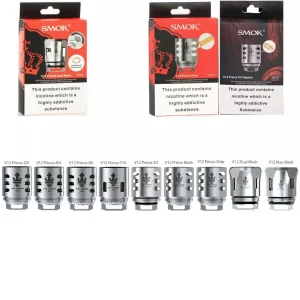SMOK TFV12 PRINCE Coils | Q4 | M4 | X6 | T10 | DUAL, TRIPLE, MAX MESH | P-Tank COILS