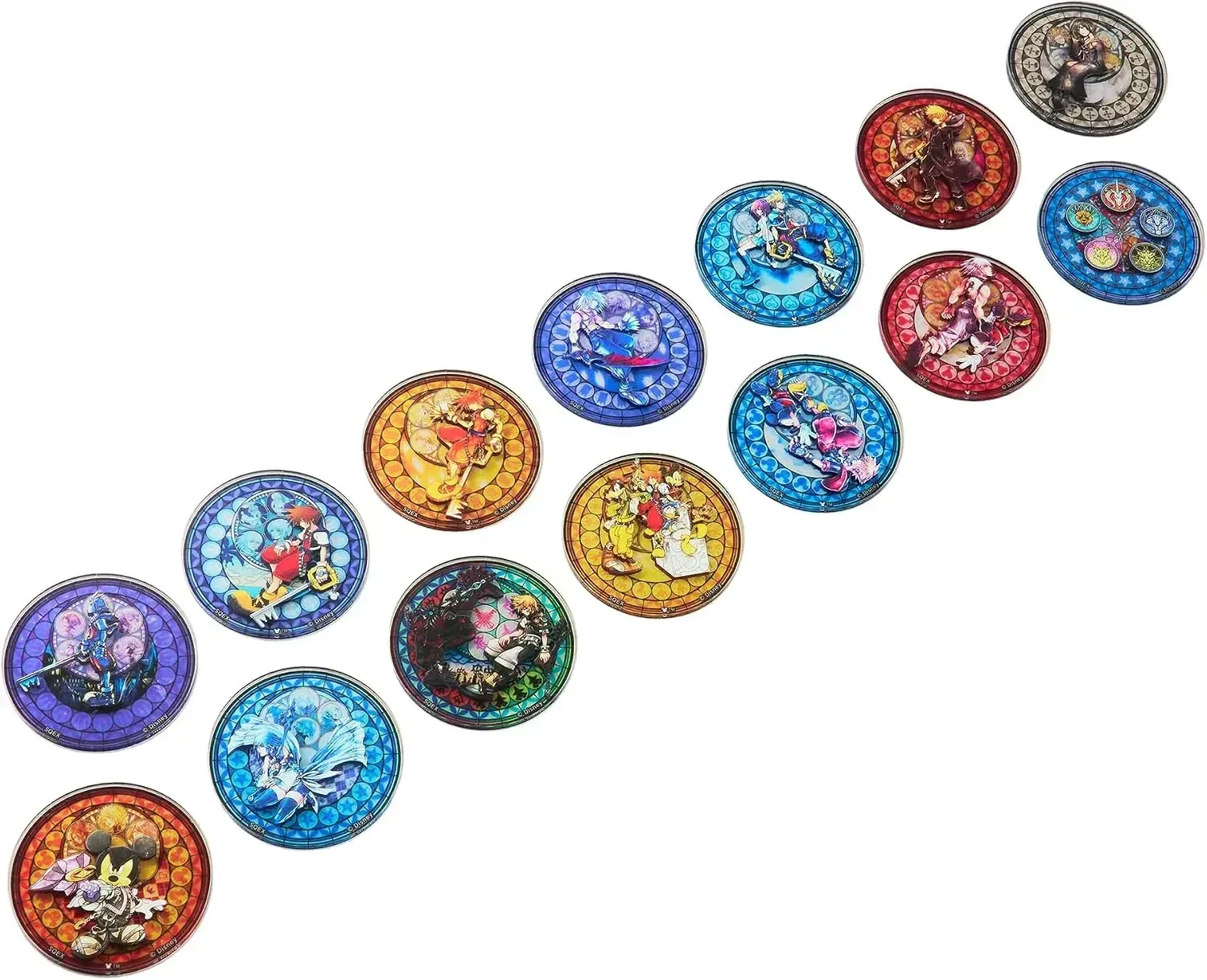 Square Enix Kingdom Hearts Acrylic Surface Stickers, 14-Piece Box