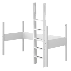 Straight Ladder and Legs for High Bed, 90x200 cm, White