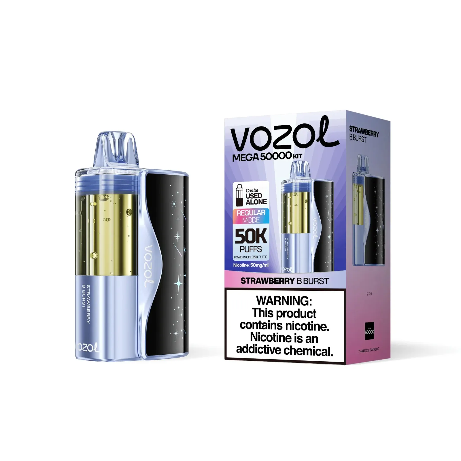Strawberry B Burst - Vozol Mega 50k Disposable Vape Kit