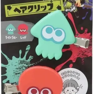 Sunart Splatoon Bangs Hair Clip, Blue and Red, for Documents