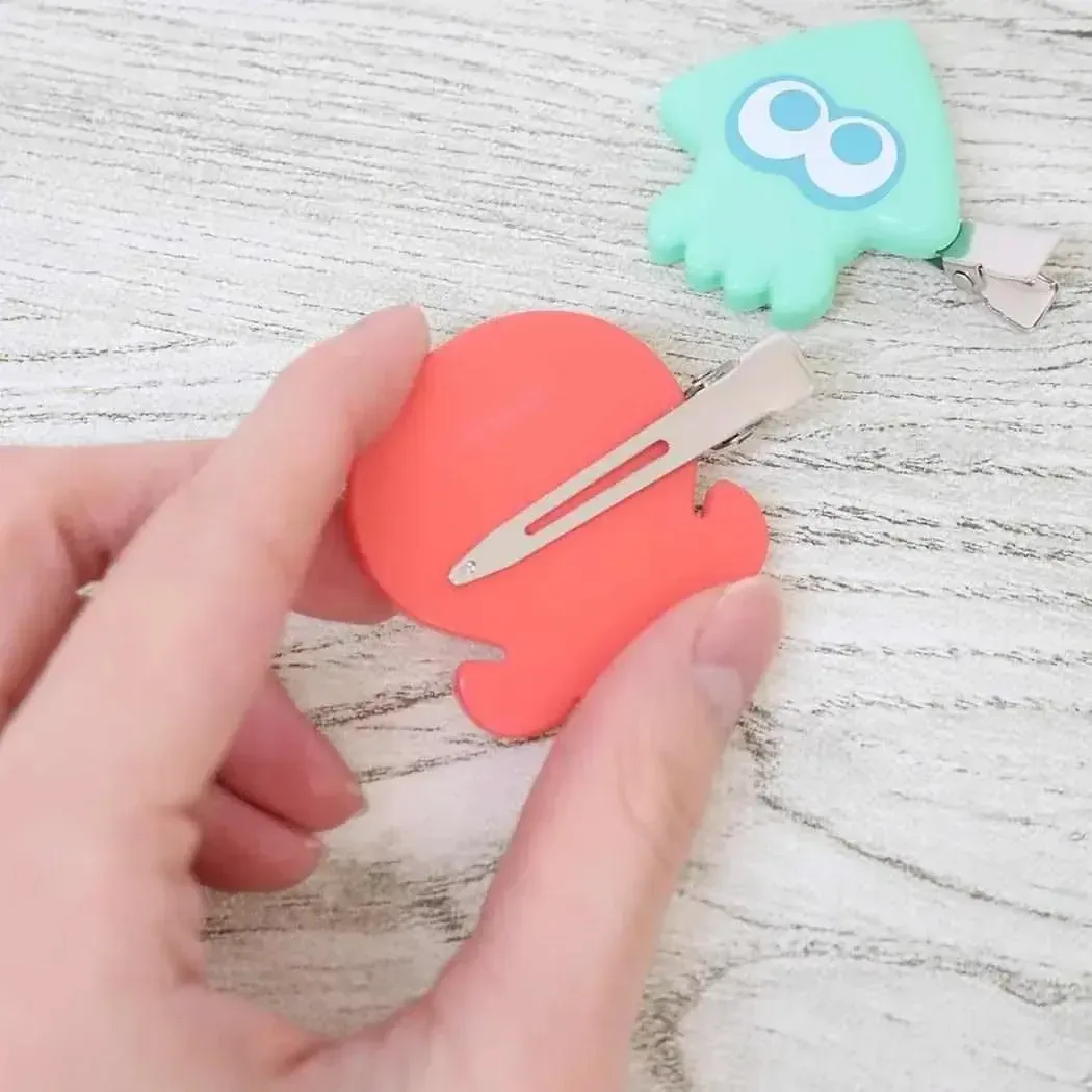 Sunart Splatoon Bangs Hair Clip, Blue and Red, for Documents - Image 2