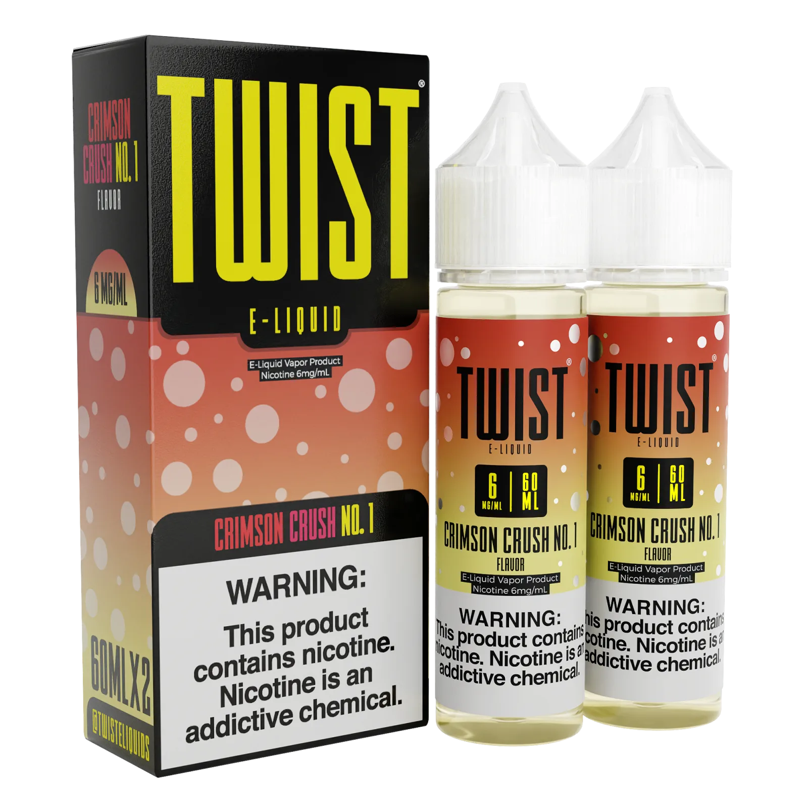 TWIST E-Liquid – Crimson Crush No.1 – 120ML E-Liquid (Twin 60ML Pack)
