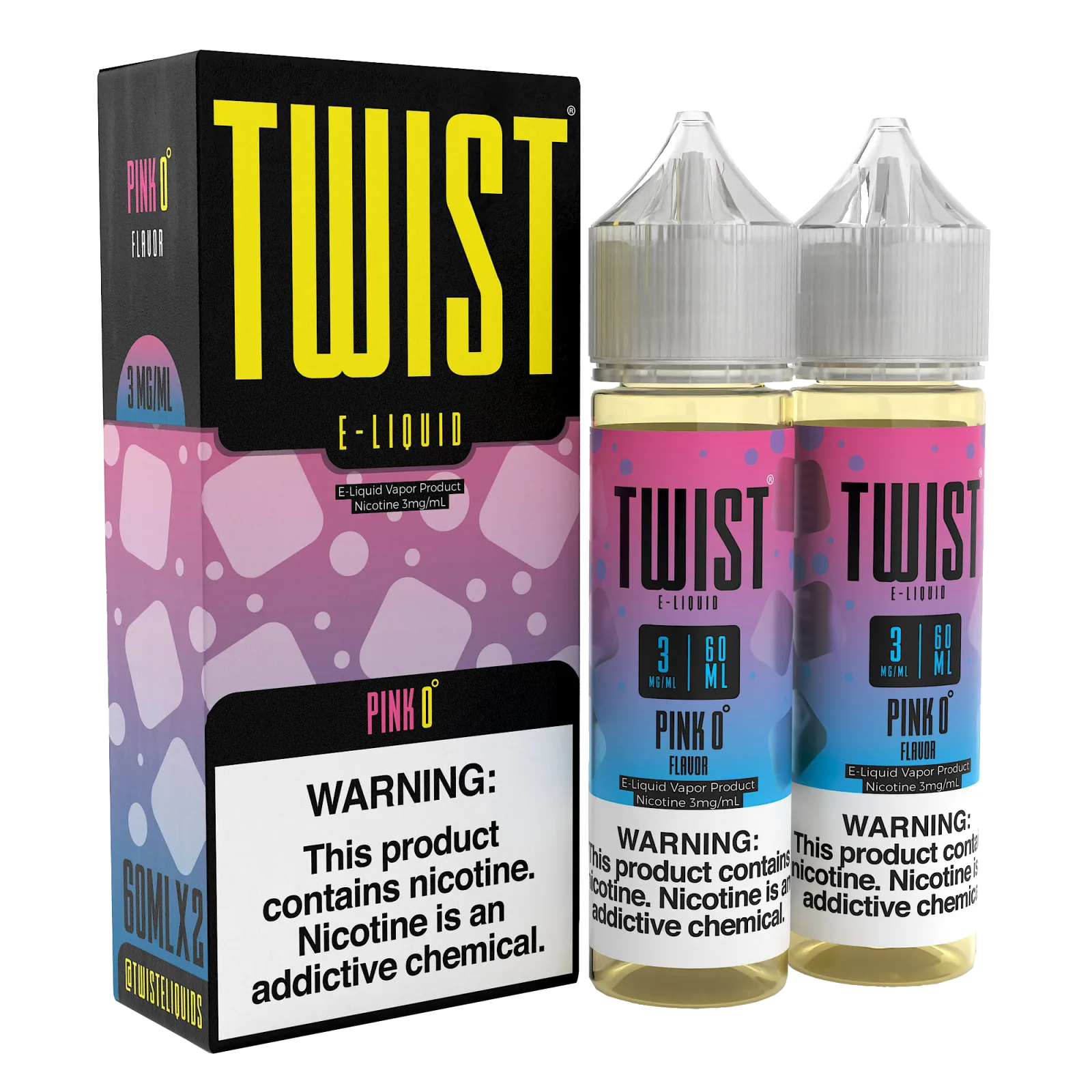 TWIST E-Liquid – Pink 0 (Iced Pink Punch) – 120ML E-Liquid (Twin 60ML Pack)