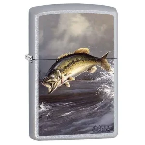 Zippo Lighter - Bass by Blaylock Satin Chrome